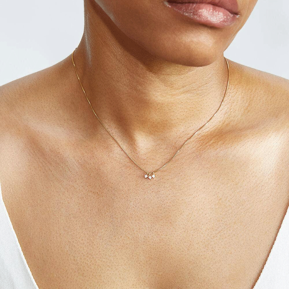 Dainty Opal Charm Necklace