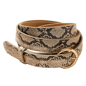 Snakeskin Leather Belt