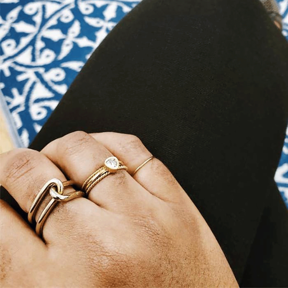 Gold Double Knot Ring