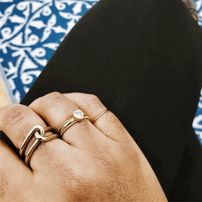 Gold Double Knot Ring