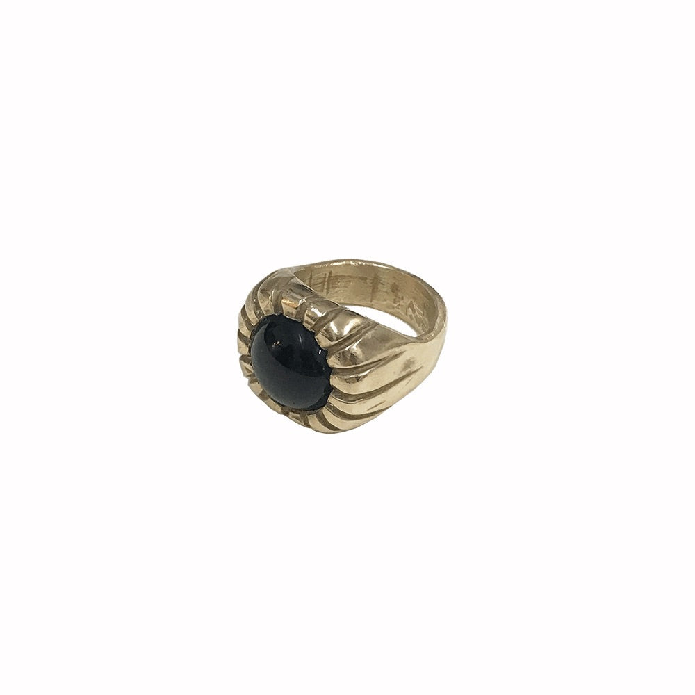 Brass Morella Ring with Onyx