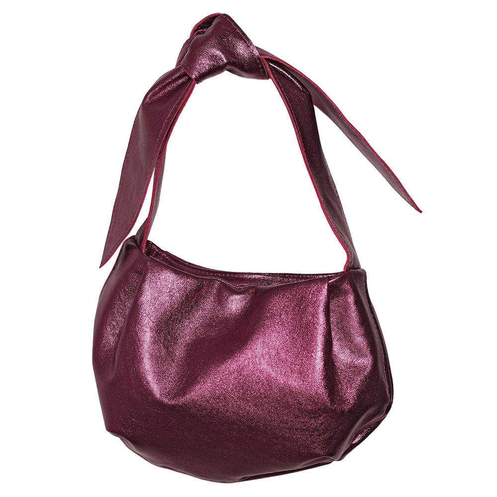 Natalie Mini Bag in Metallic Plum