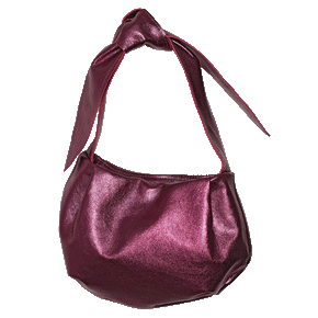 Natalie Mini Bag in Metallic Plum