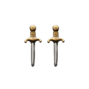 Mixed Metal Mini Dagger Studs