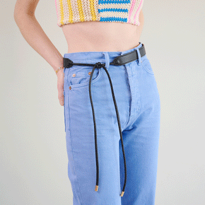 Faux Leather Tie Belt