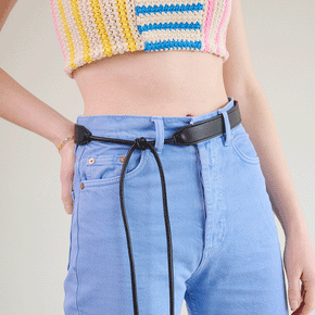 Faux Leather Tie Belt