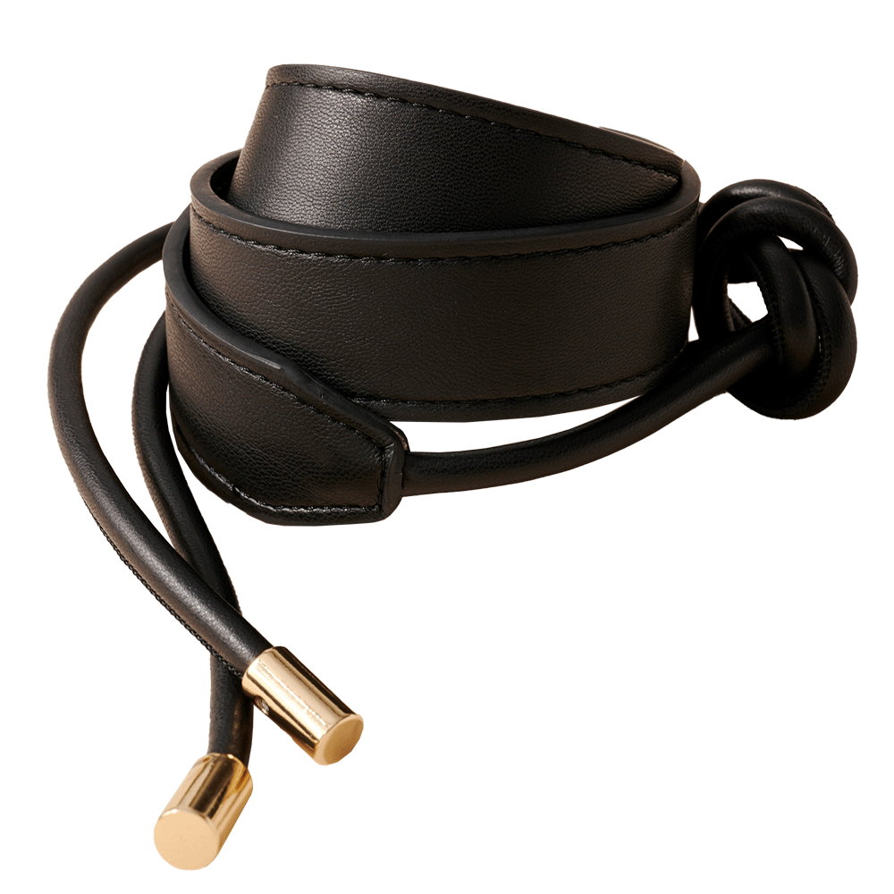 Faux Leather Tie Belt
