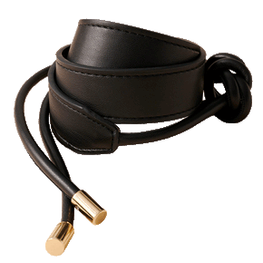 Faux Leather Tie Belt