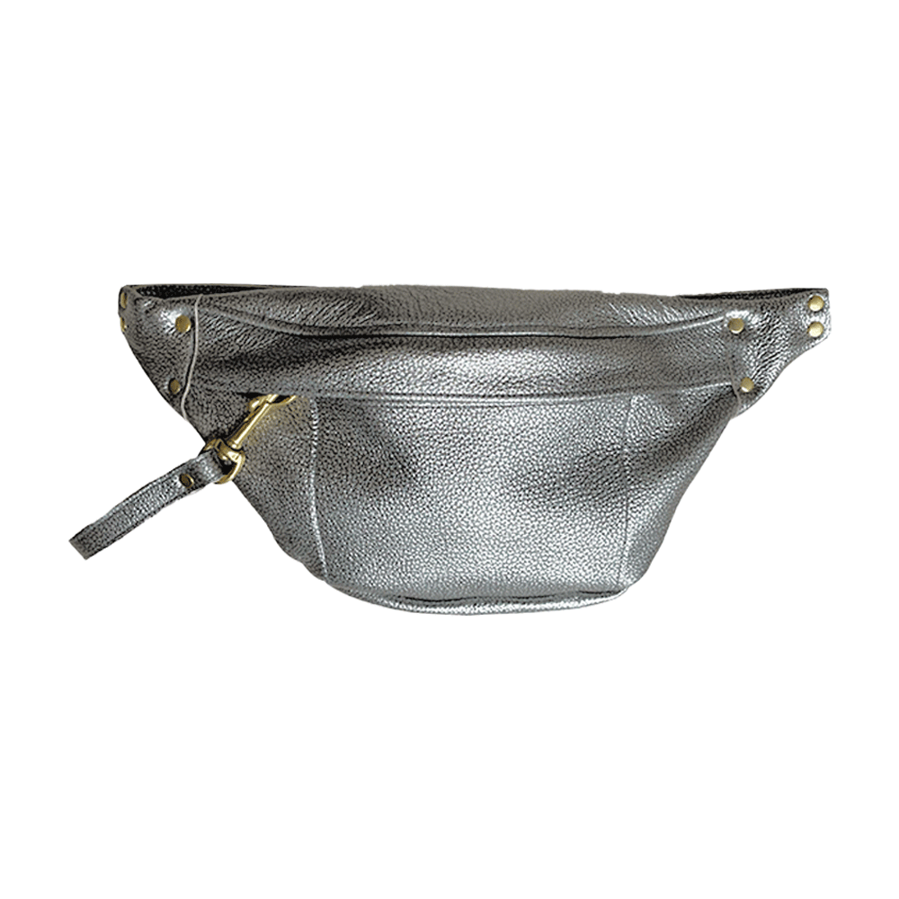 Stevie Belt Bag in Metallic Silver